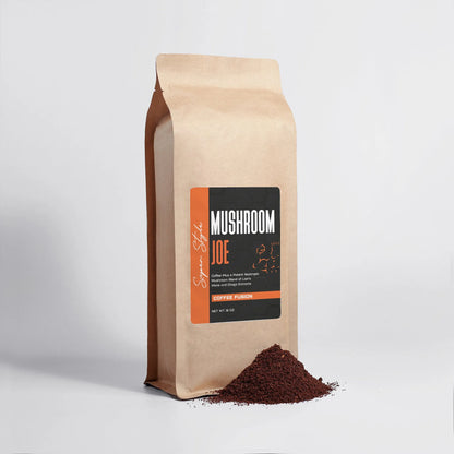 Super Style Mushroom Coffee Fusion, Lion’s Mane & Chaga, 16 oz ground coffee bag.