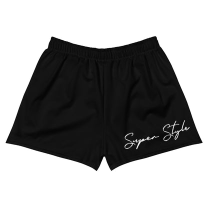 Short athletic shorts white back view mesh side pockets drawstring waistband
