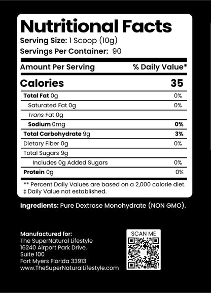 Nutrition facts label
