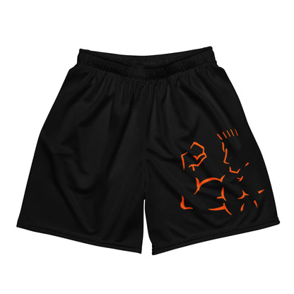 White mesh shorts athletic wear front view elastic waistband