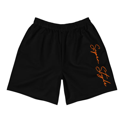 Signature athletic long shorts 6.3 inch inseam recycled polyester white front view