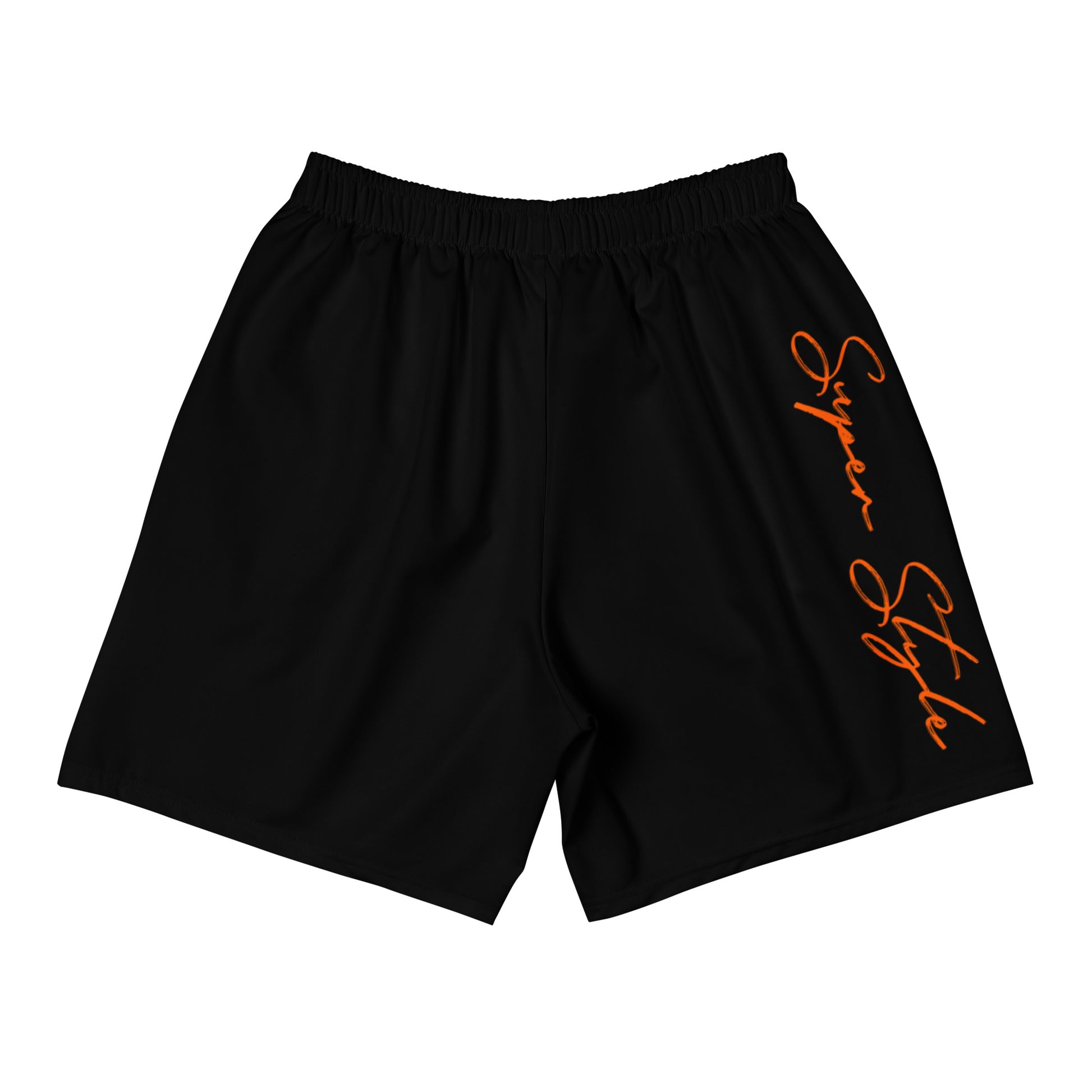 Signature long shorts white back view mesh side pockets drawstring waistband